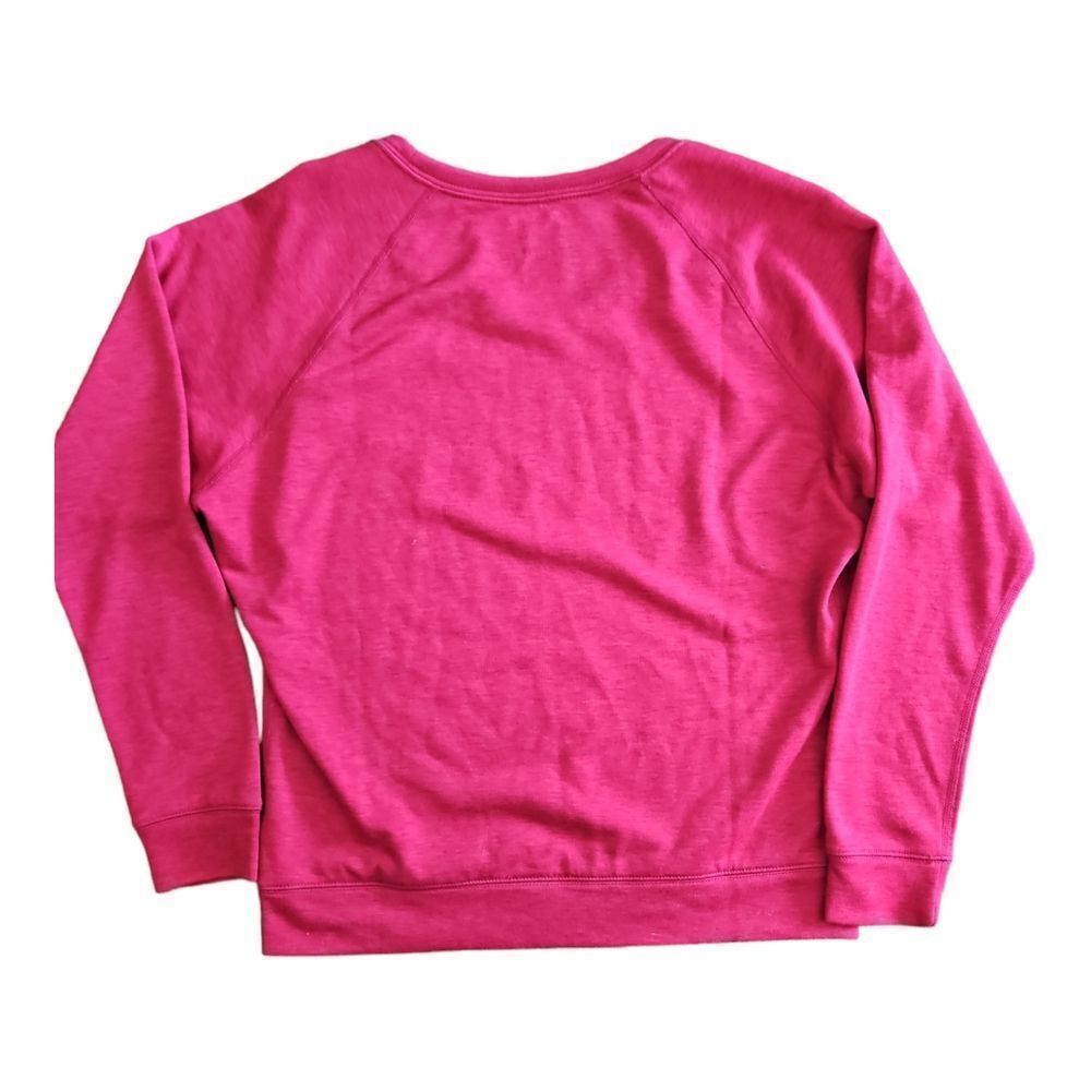 Nike Dri-Fit Dark Pink Swoosh Logo Sweatshirt Size M - Picture 4 of 6